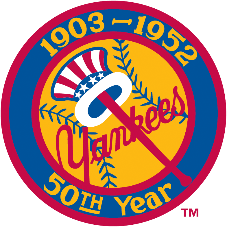 New York Yankees 1952 Anniversary Logo 02 decal supplier